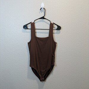 BNWOT Old Navy brown square neck tank top bodysuit - Size XS